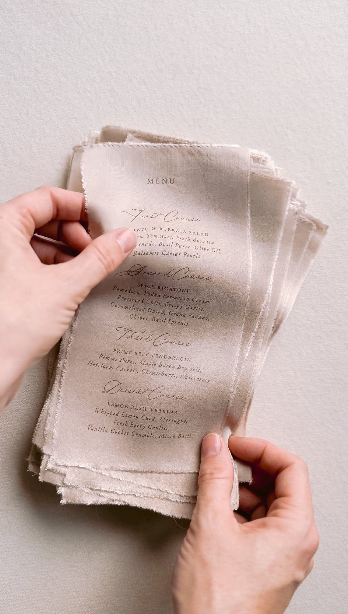 Silk Menus – Ready to Print