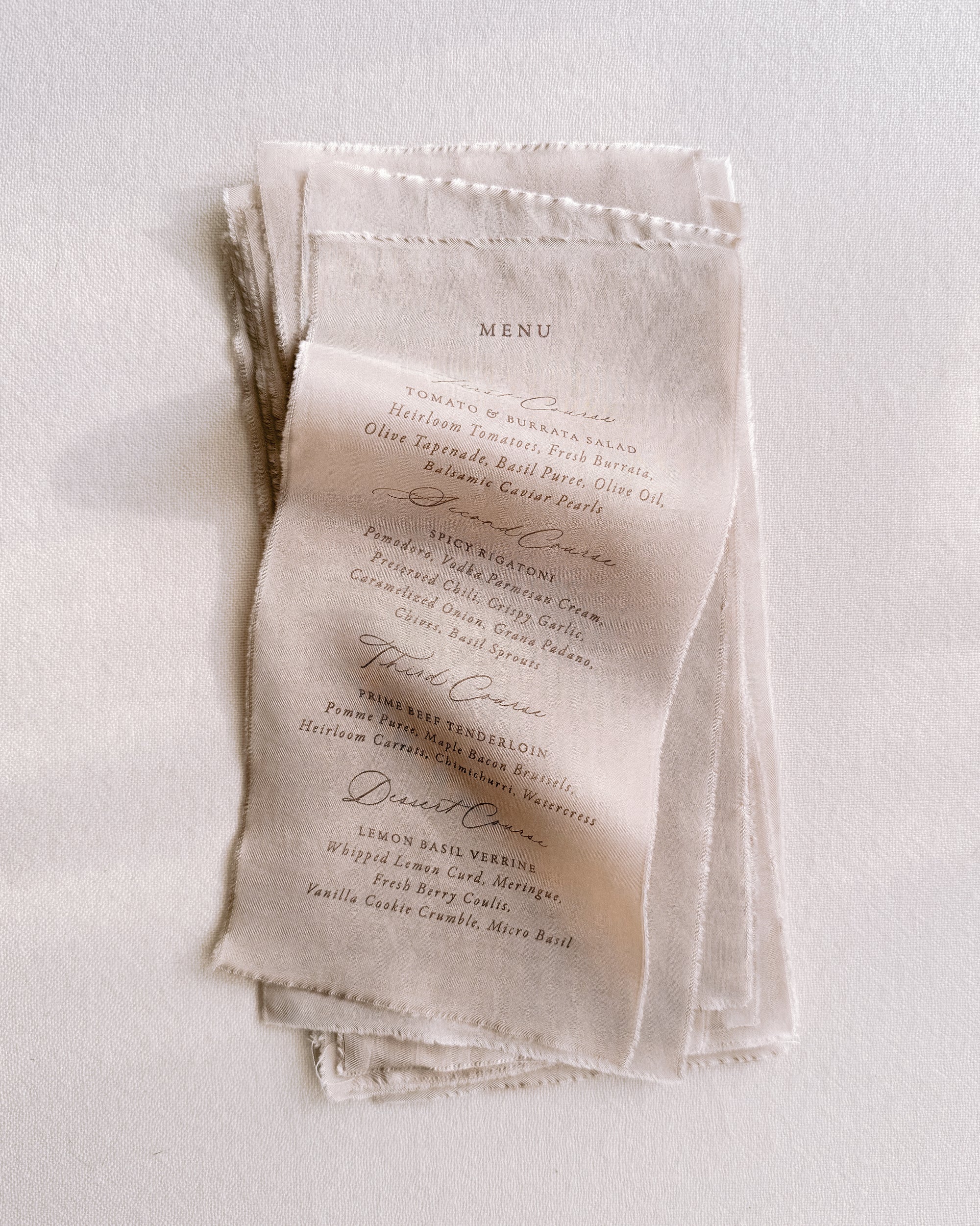 Silk Menus – Ready to Print