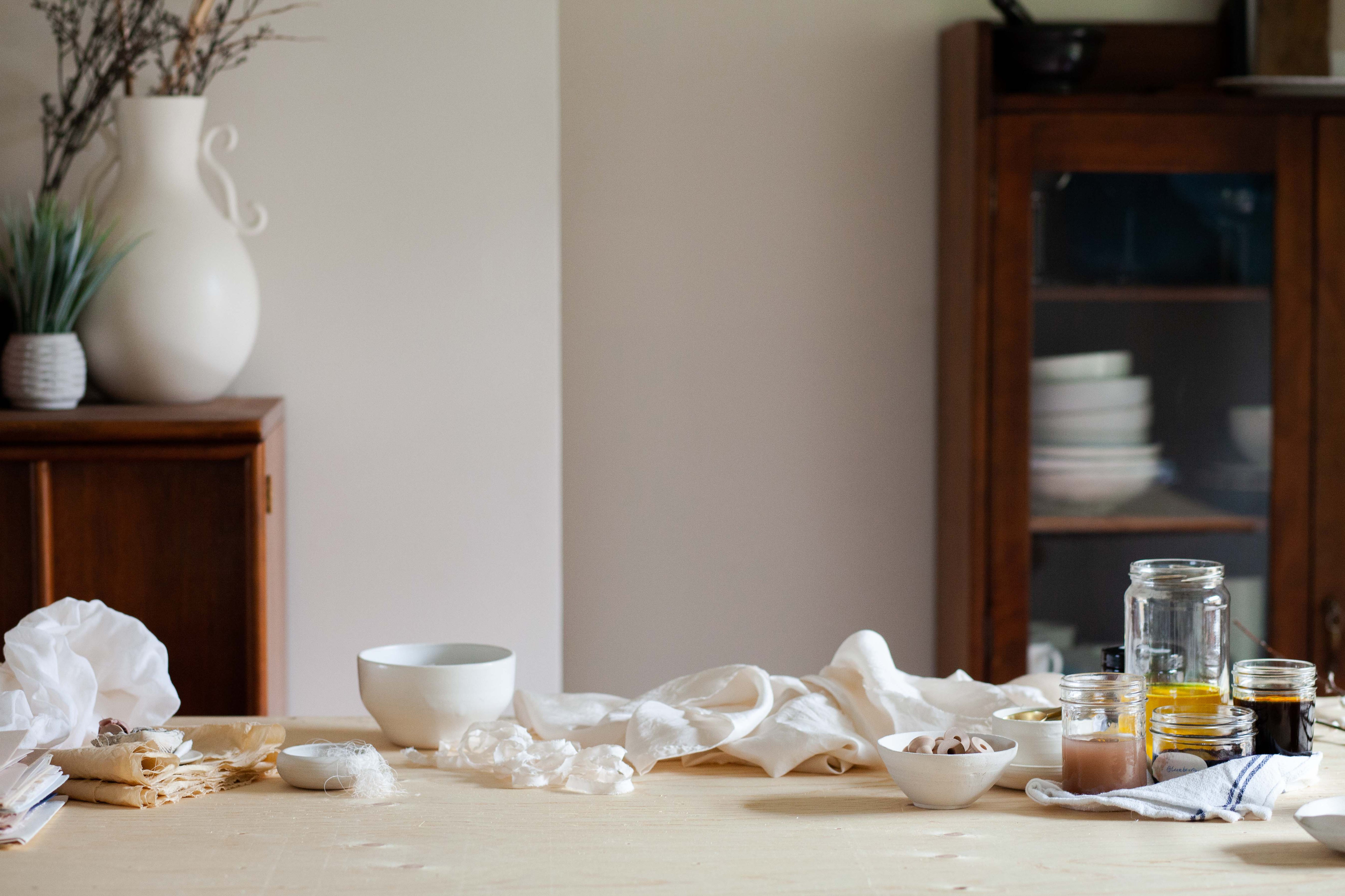 Hand dyed silk ribbon made in Canada