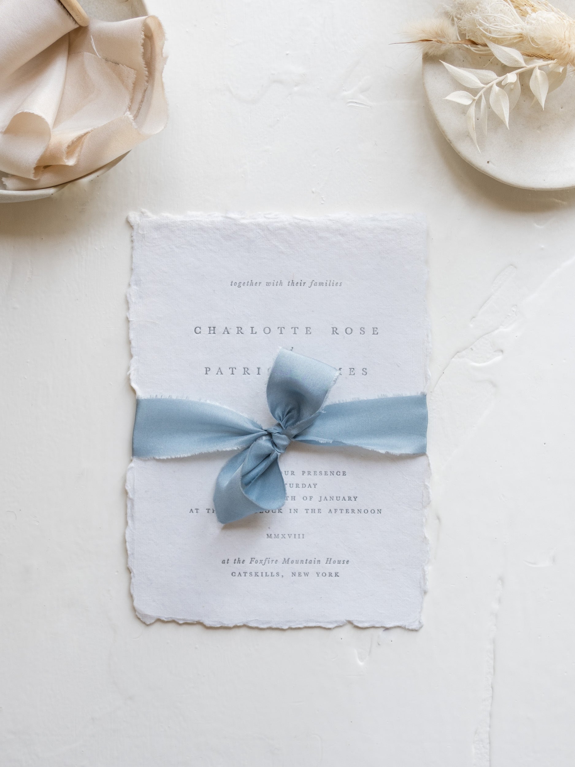 LIGHT DUSTY BLUE Ribbon Silk Velvet Ribbon Ocean Wedding